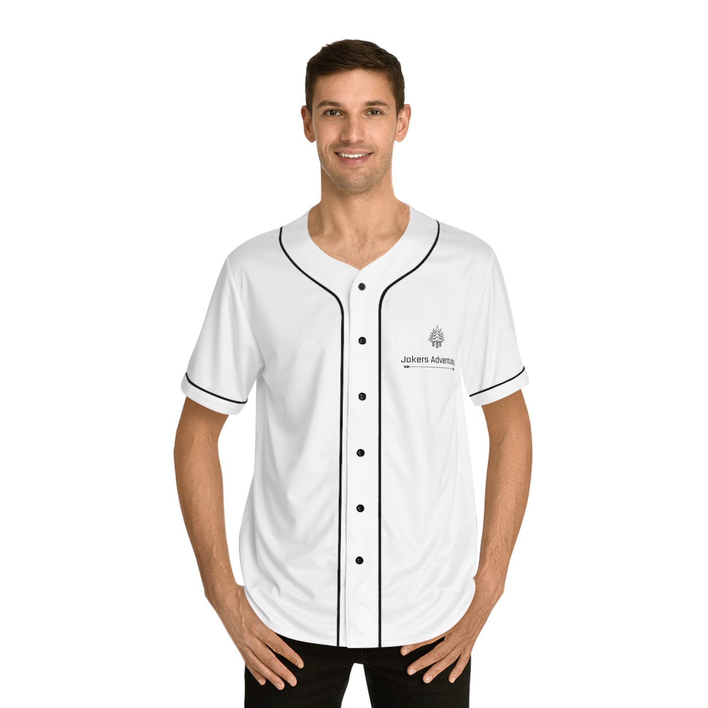 Men's Baseball Jersey (Black Logo)